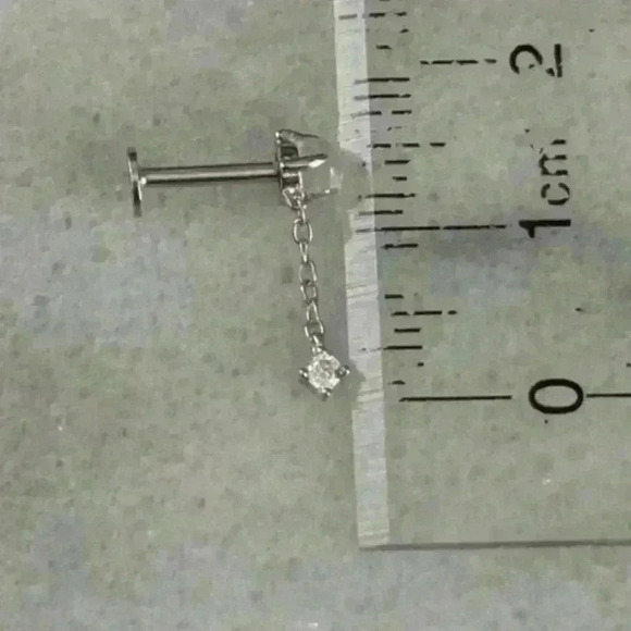 COPY - Sterling Silver Opal Crystal Chain Dangle Cartilage Earring
Brand New - Picture 4 of 4